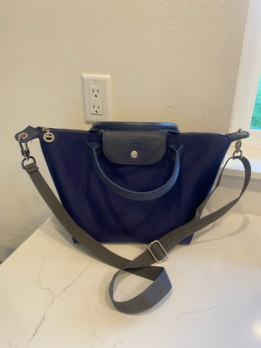 Longchamp Le Pliage Neo Nylon Bag with handles and adjustable strap * flawed